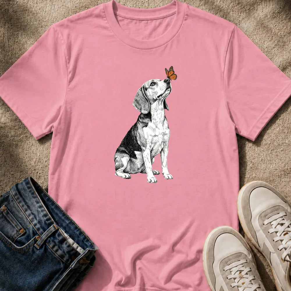 Beagle & Butterfly T-Shirt
