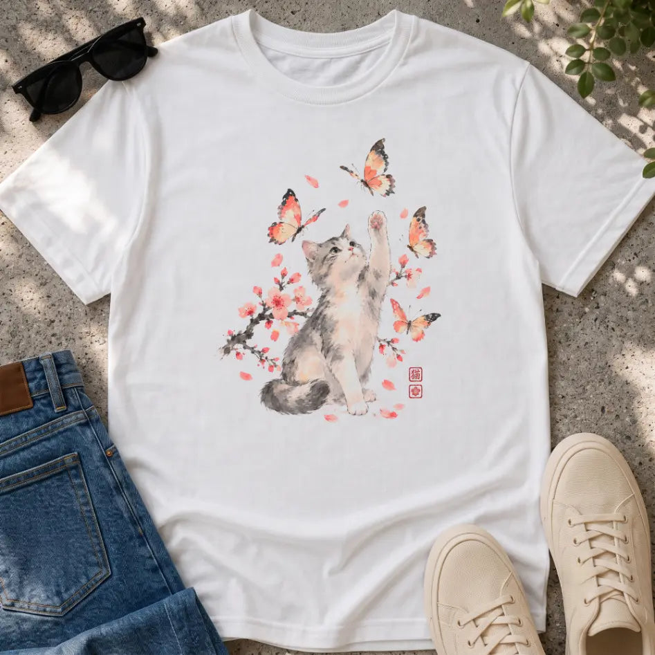 Butterfly Cat T-Shirt