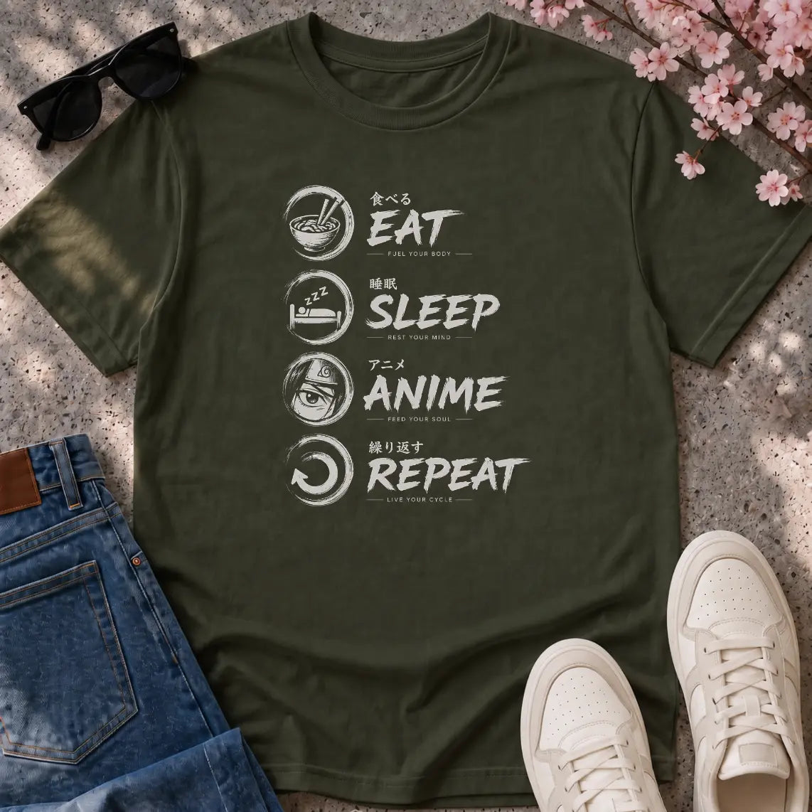 Eat Sleep Anime Repeat T-Shirt