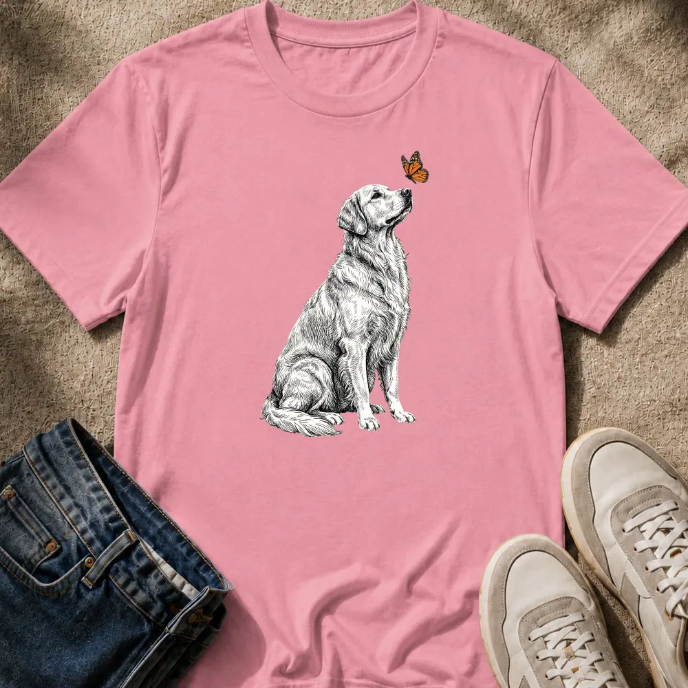 Golden Retriever & Butterfly T-Shirt