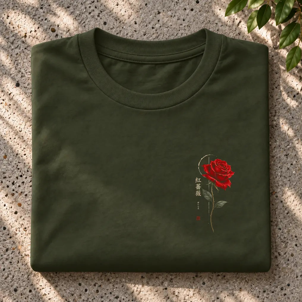 Midnight Crimson Rose T-Shirt