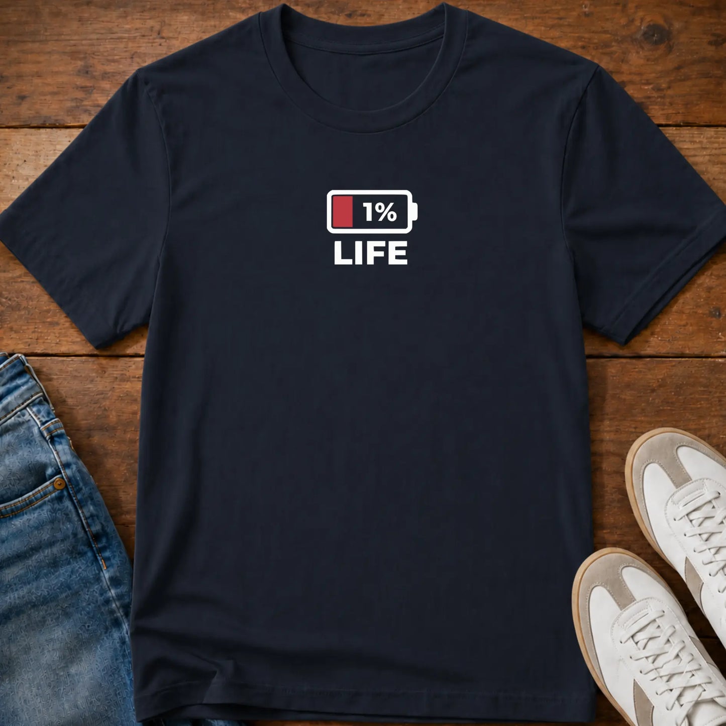 1% Life Battery T-Shirt