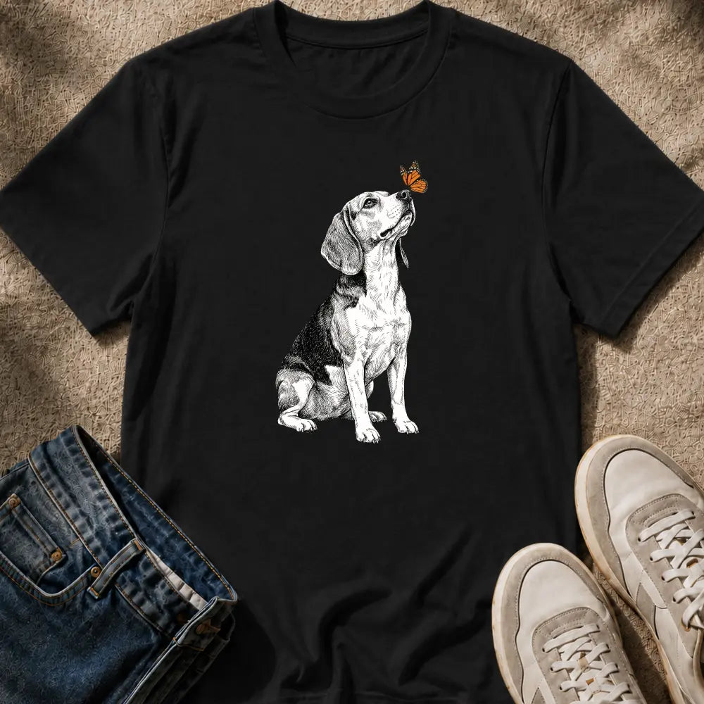 Beagle & Butterfly T-Shirt