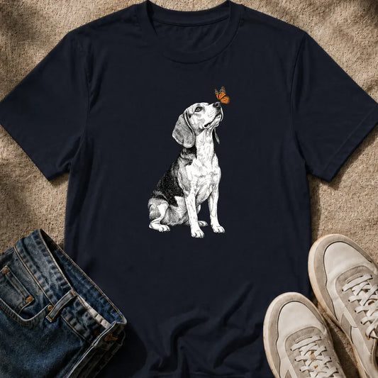 Beagle & Butterfly T-Shirt