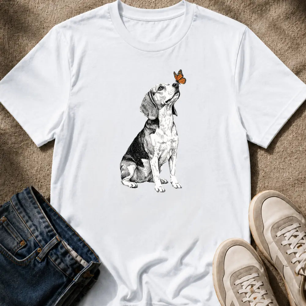 Beagle & Butterfly T-Shirt