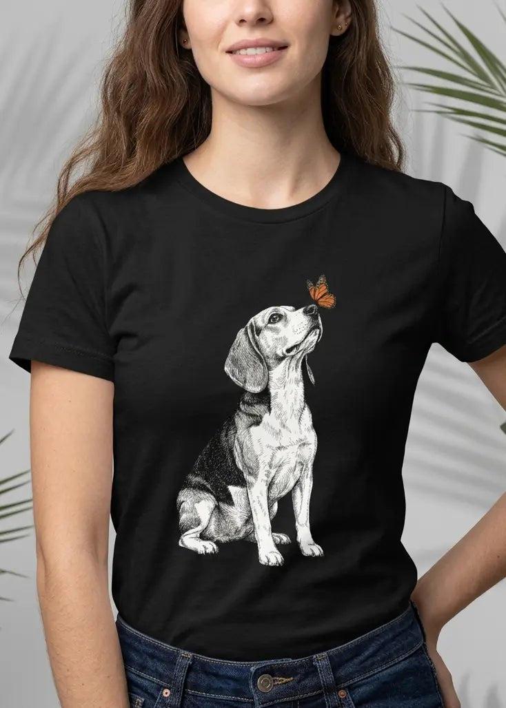 Beagle & Butterfly T-Shirt