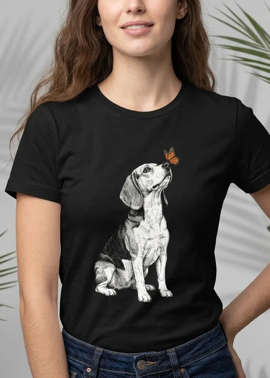 Beagle & Butterfly T-Shirt