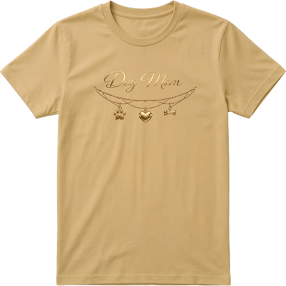 Dog Mom - Charm & Gold T-Shirt