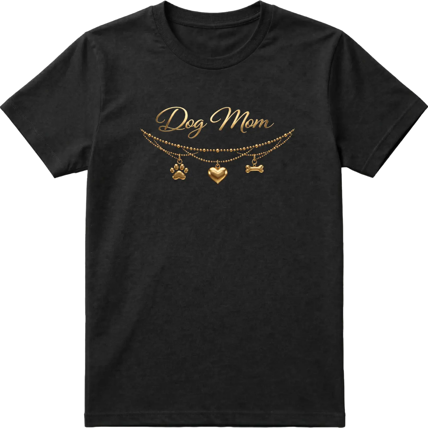 Dog Mom - Charm & Gold T-Shirt