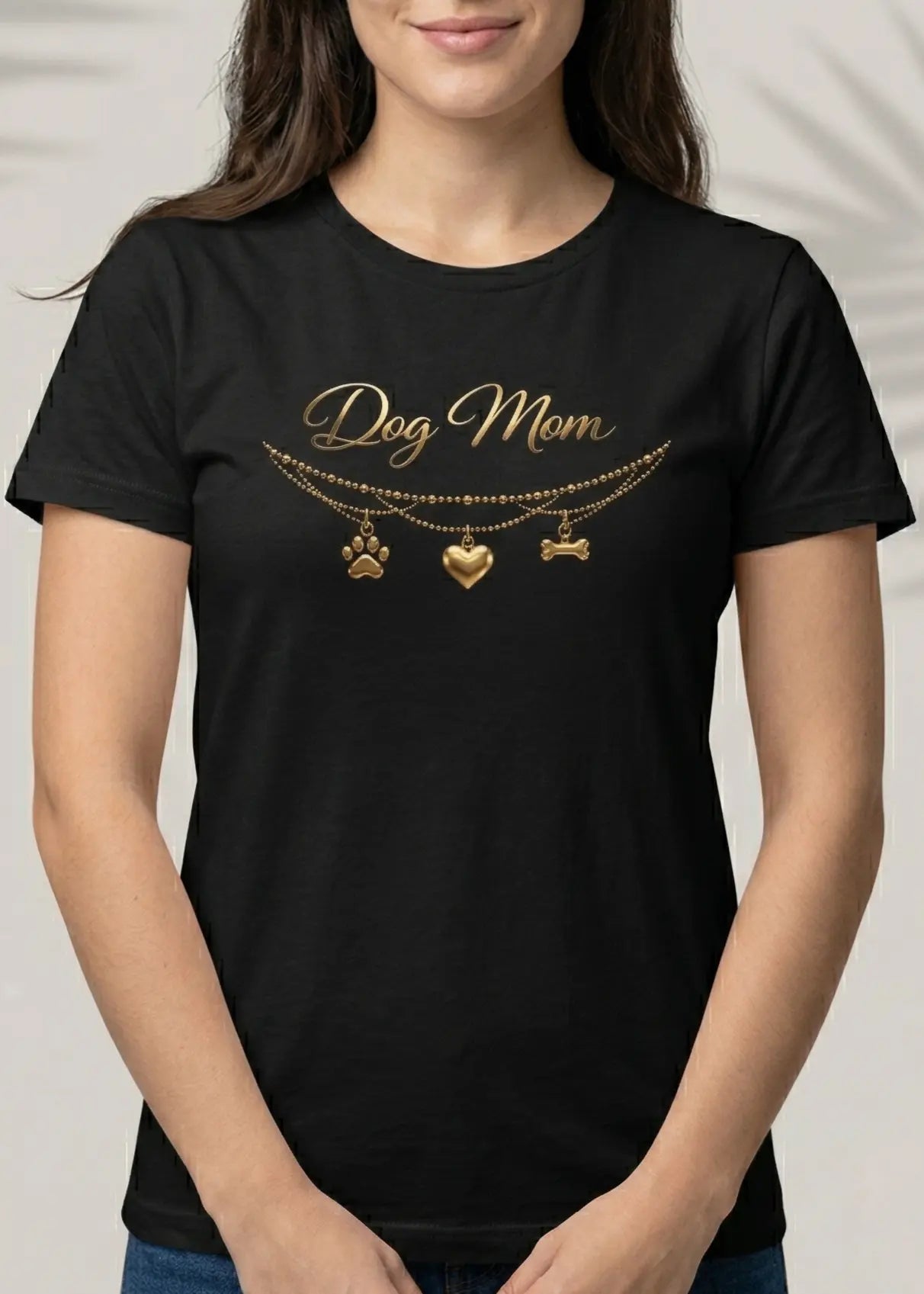 Dog Mom - Charm & Gold T-Shirt
