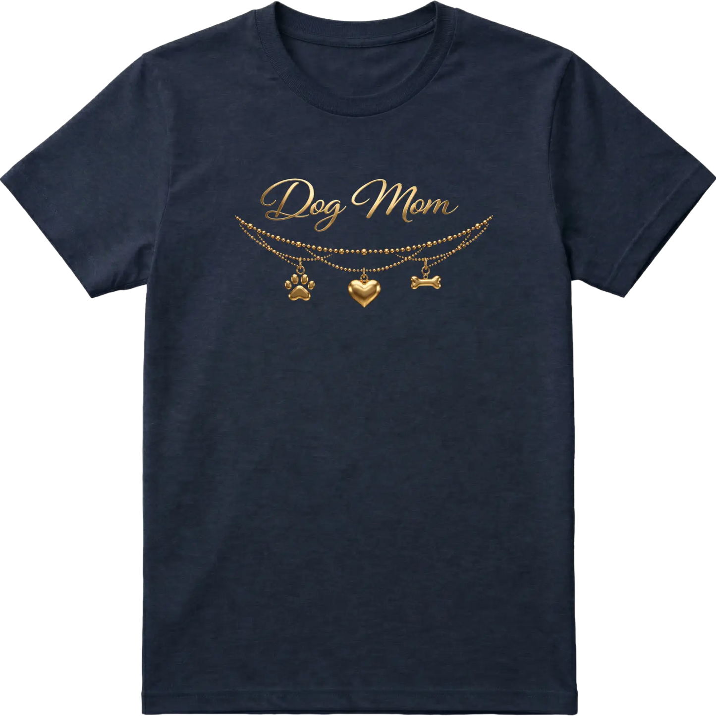 Dog Mom - Charm & Gold T-Shirt