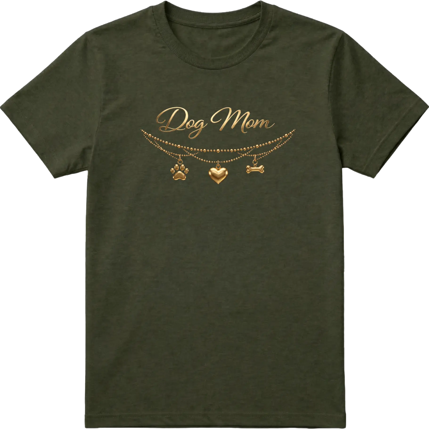 Dog Mom - Charm & Gold T-Shirt