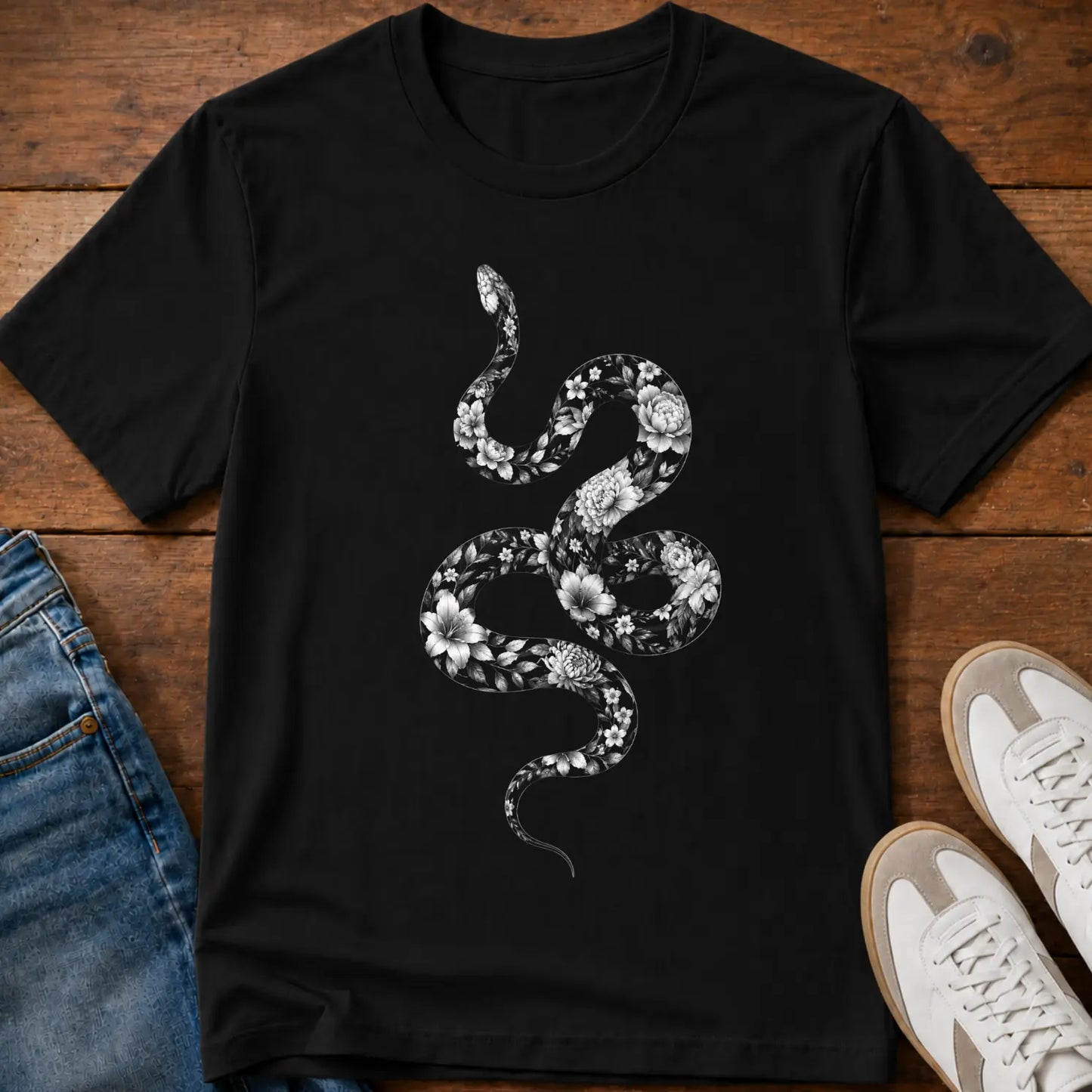 Floral Snake T-Shirt