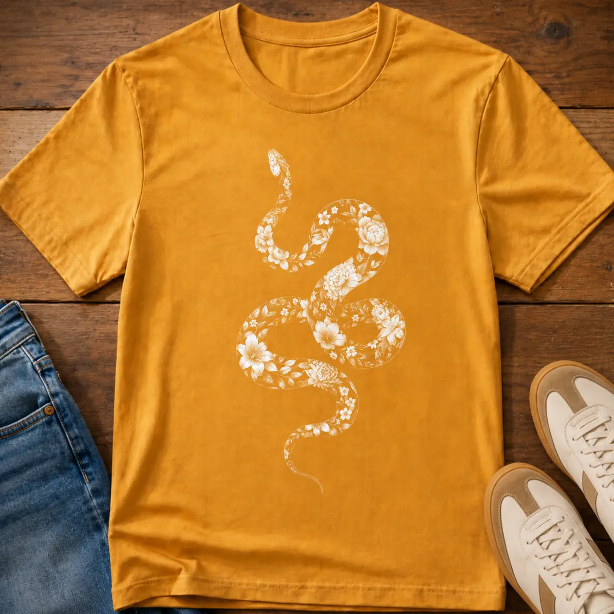 Floral Snake T-Shirt