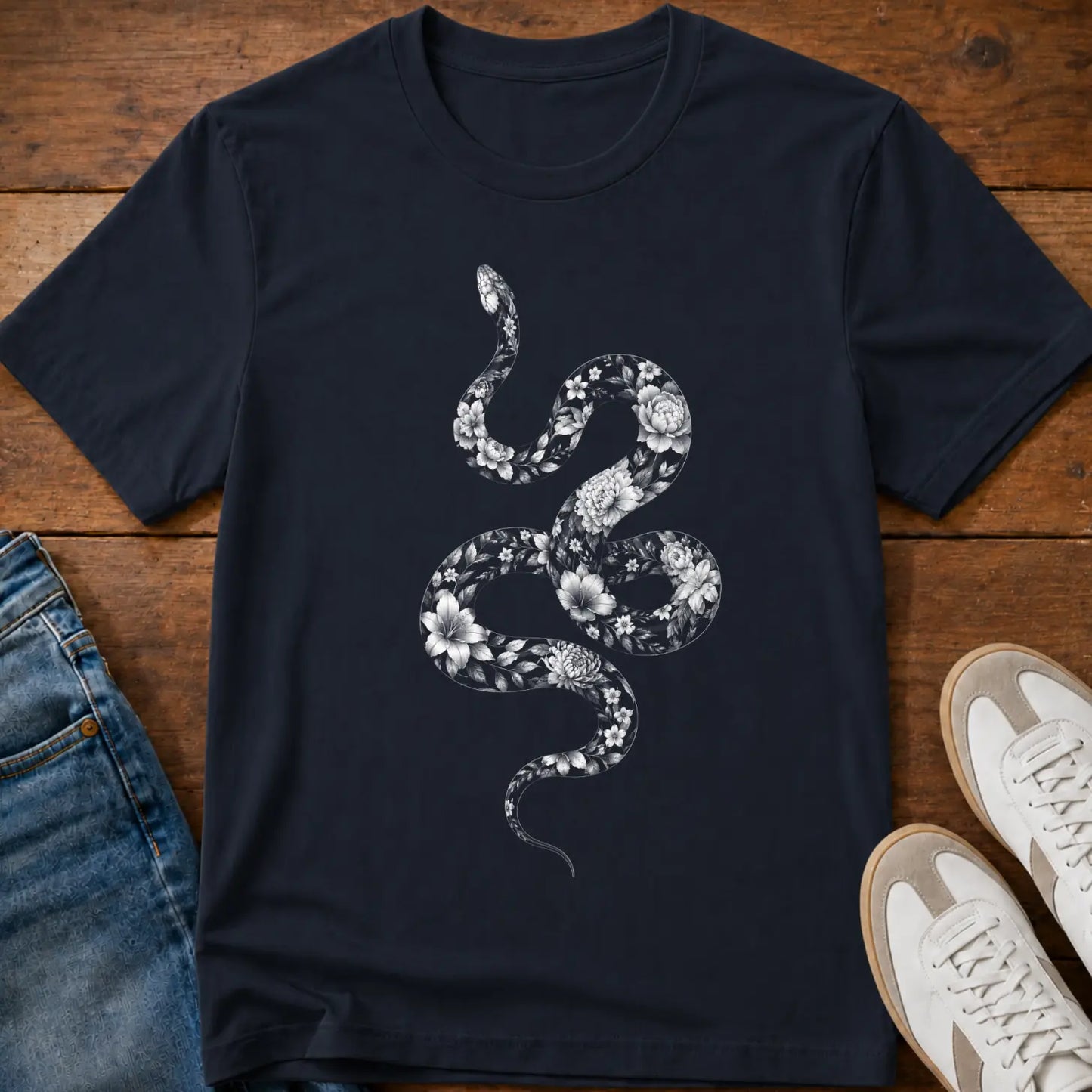 Floral Snake T-Shirt