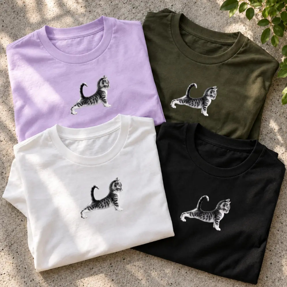 Stretchy Little Cat T-Shirt