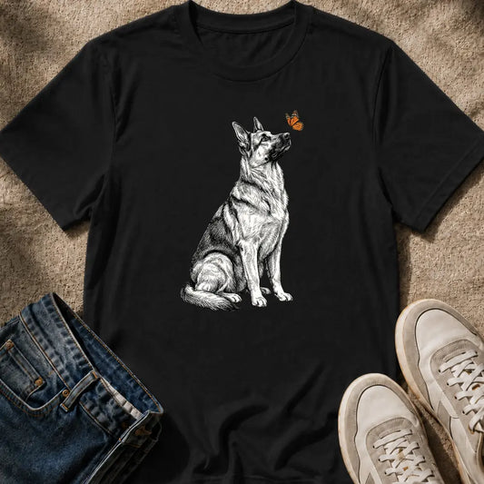 German Shepard & Butterfly T-Shirt