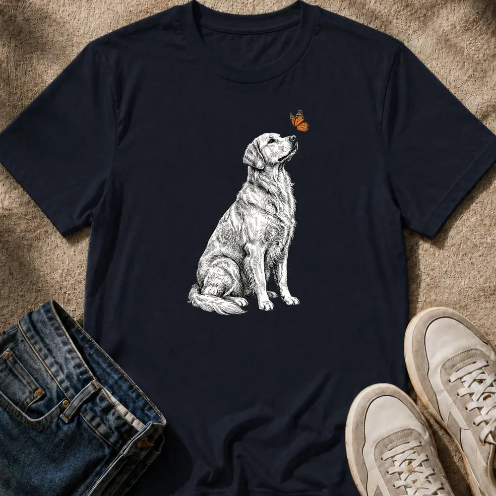 Golden Retriever & Butterfly T-Shirt