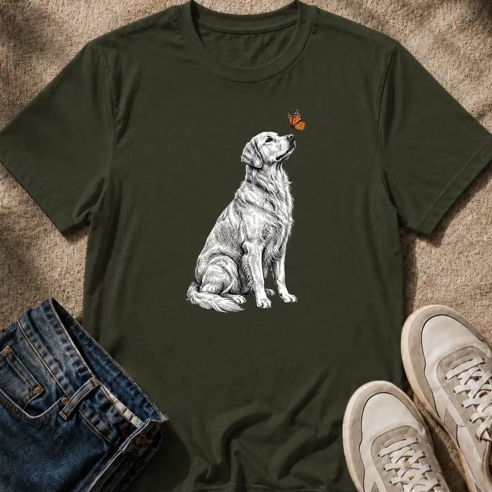 Golden Retriever & Butterfly T-Shirt