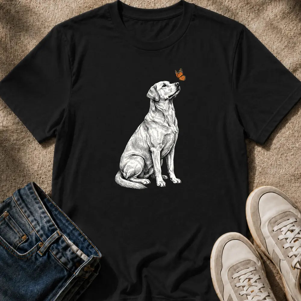 Labrador Retriever & Butterfly T-Shirt