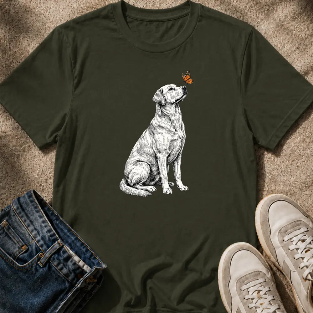 Labrador Retriever & Butterfly T-Shirt