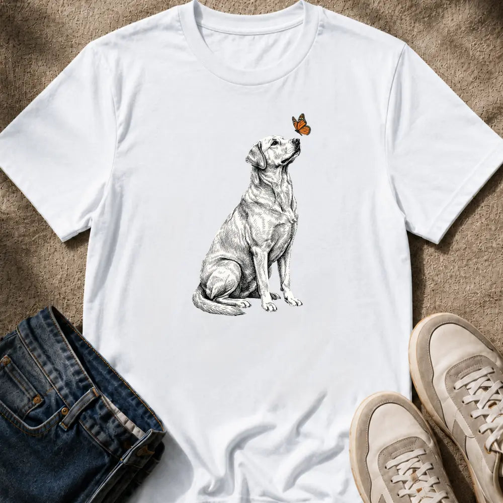 Labrador Retriever & Butterfly T-Shirt