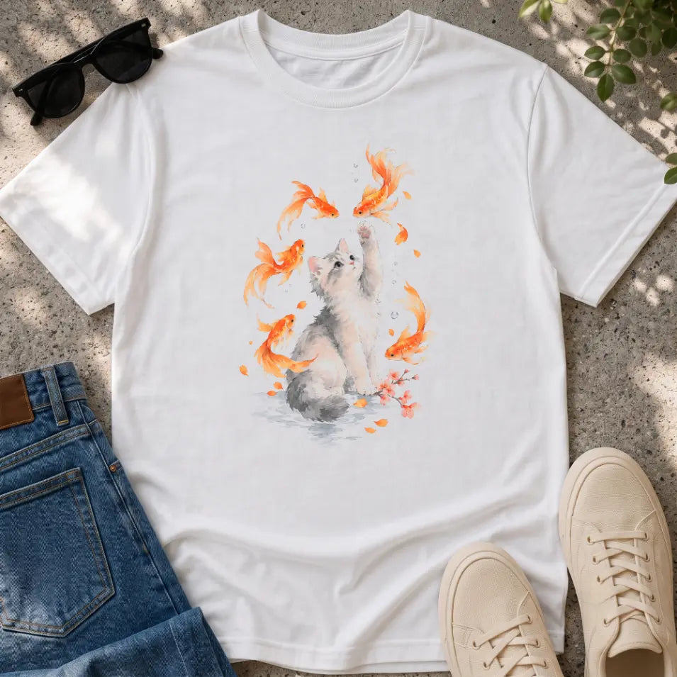 Lucky Cat & Koi T-Shirt
