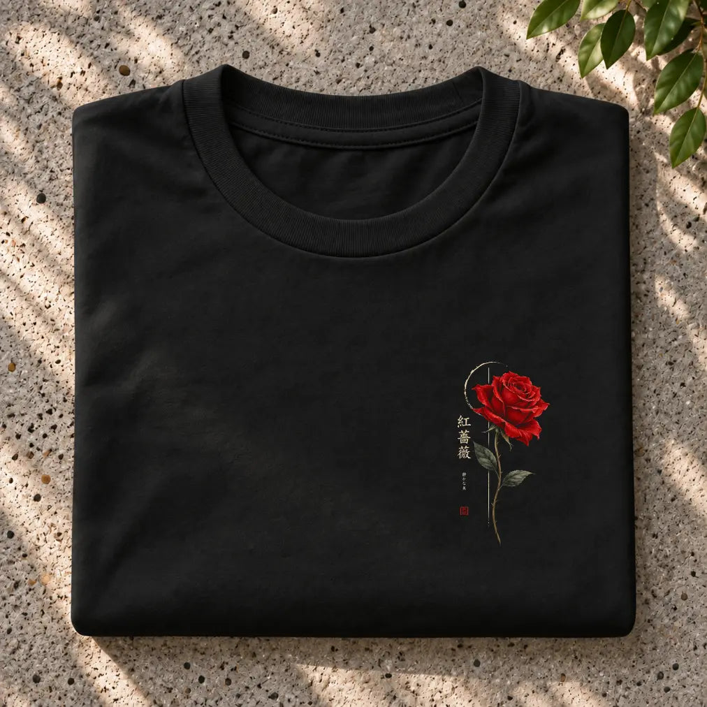 Midnight Crimson Rose T-Shirt