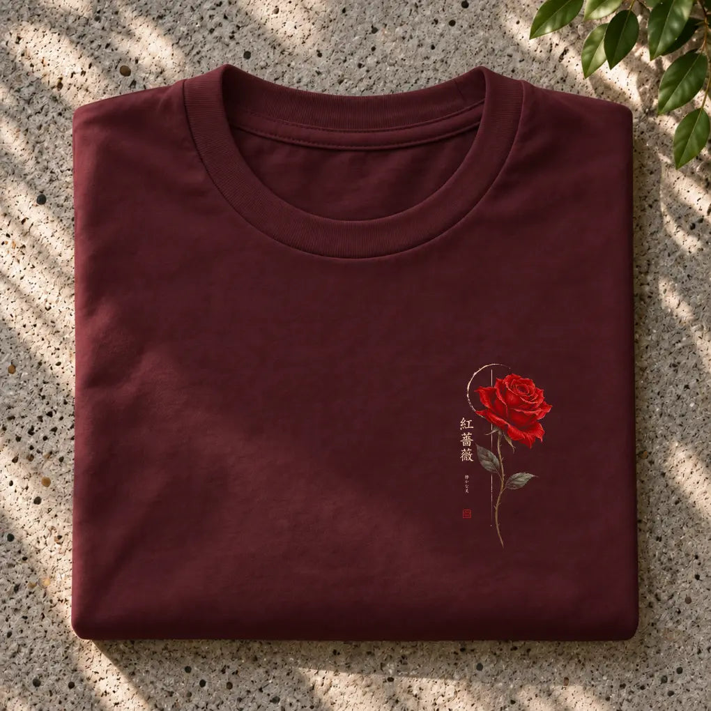 Midnight Crimson Rose T-Shirt