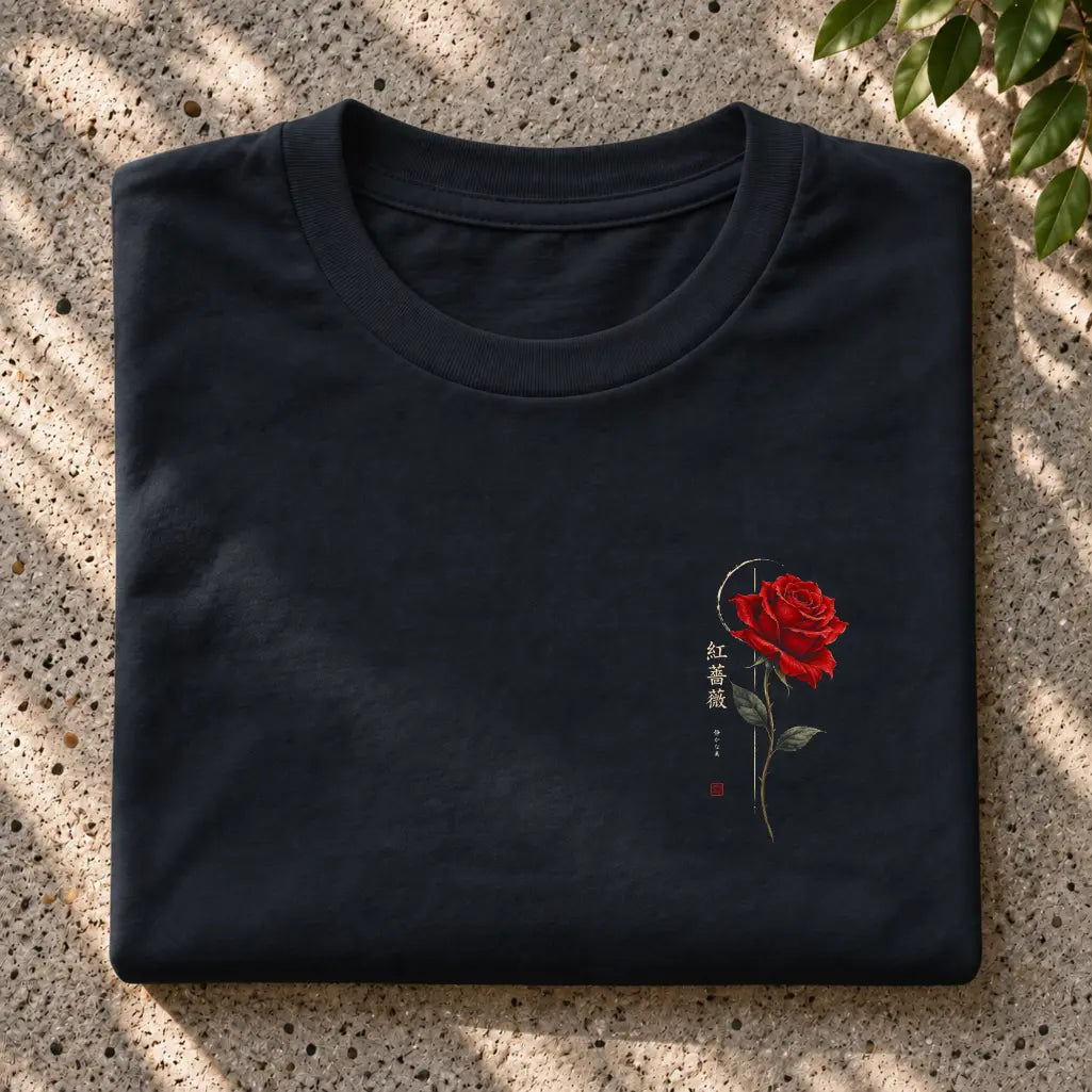 Midnight Crimson Rose T-Shirt