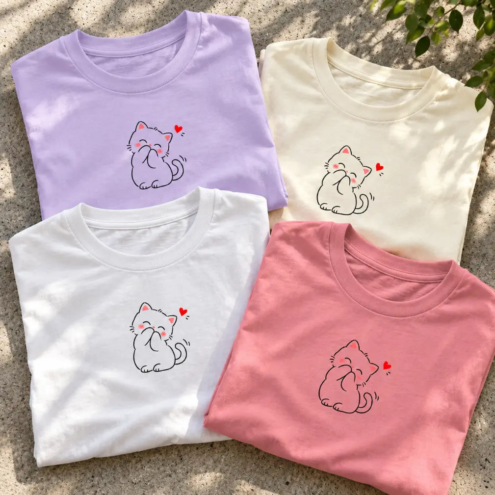 Blushing Cat T-Shirt