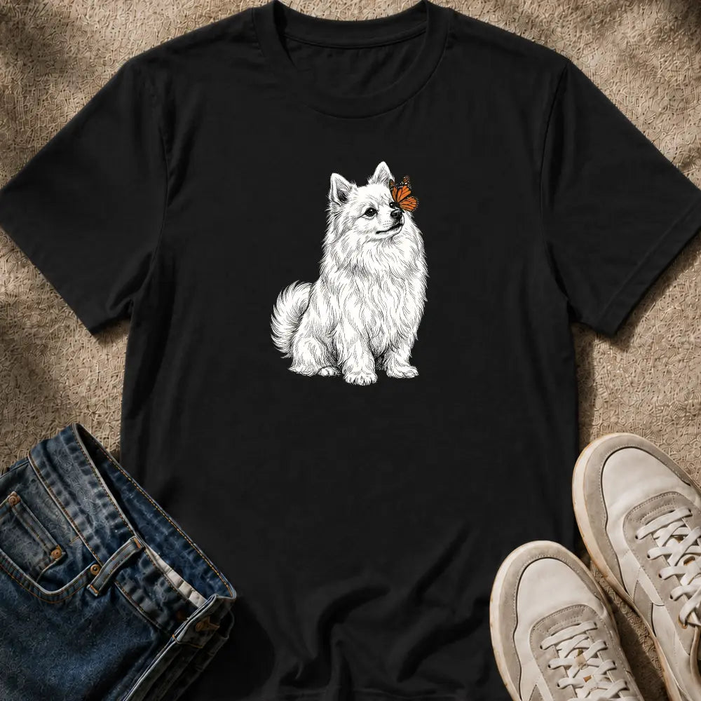 Pomeranian & Butterfly T-Shirt
