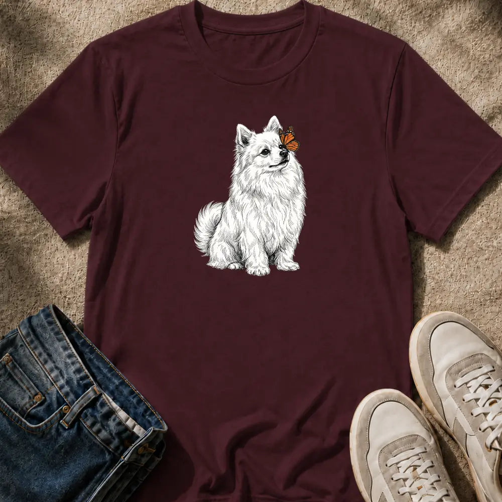 Pomeranian & Butterfly T-Shirt