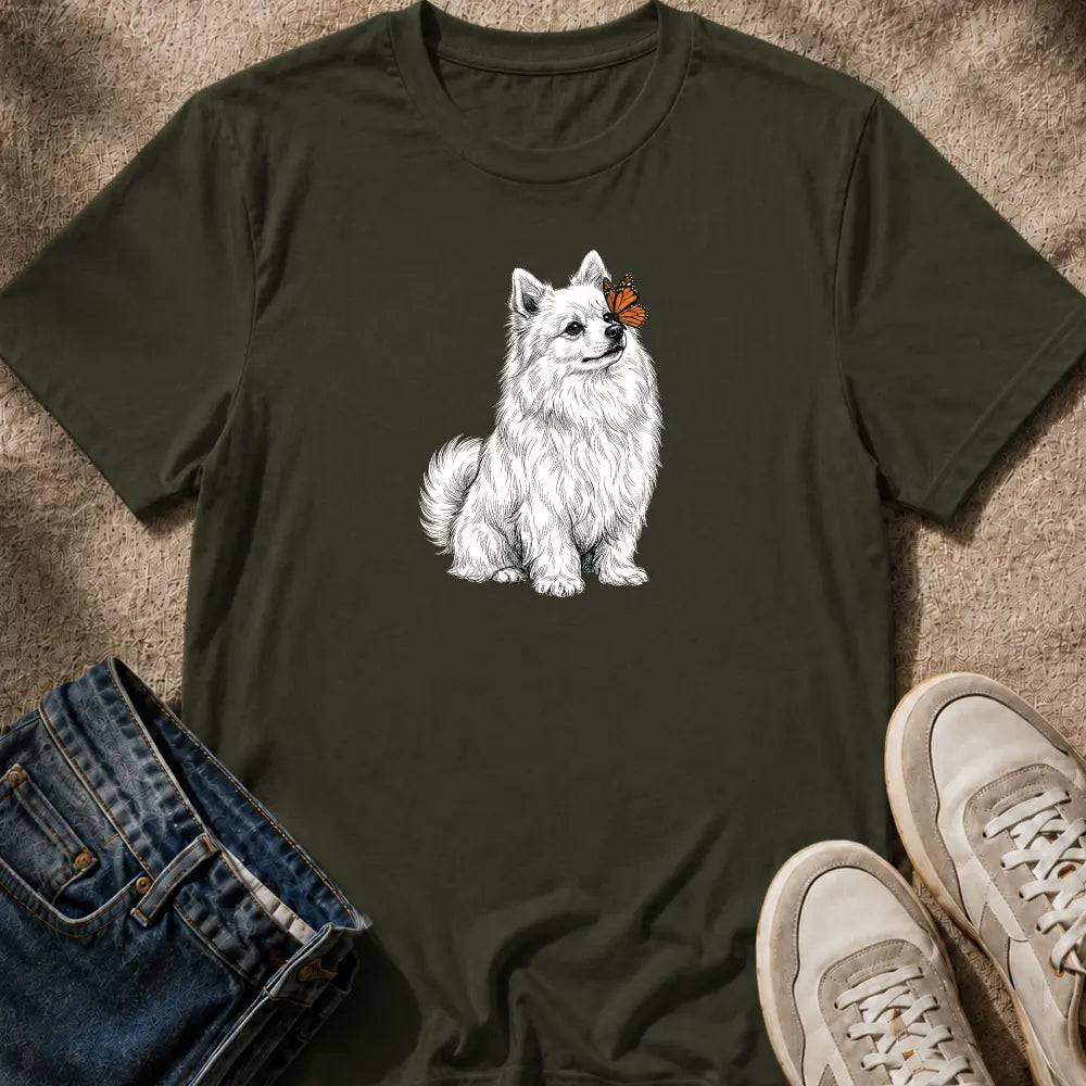 Pomeranian & Butterfly T-Shirt