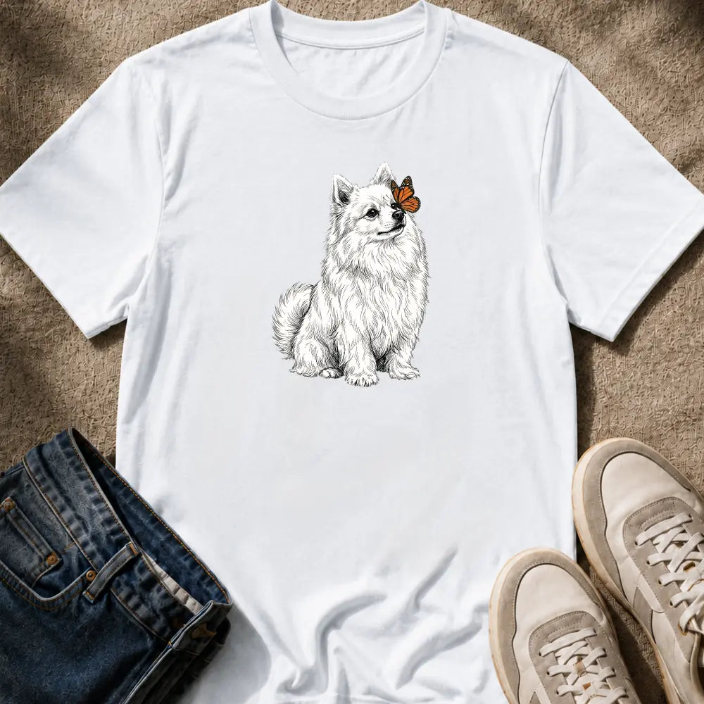 Pomeranian & Butterfly T-Shirt