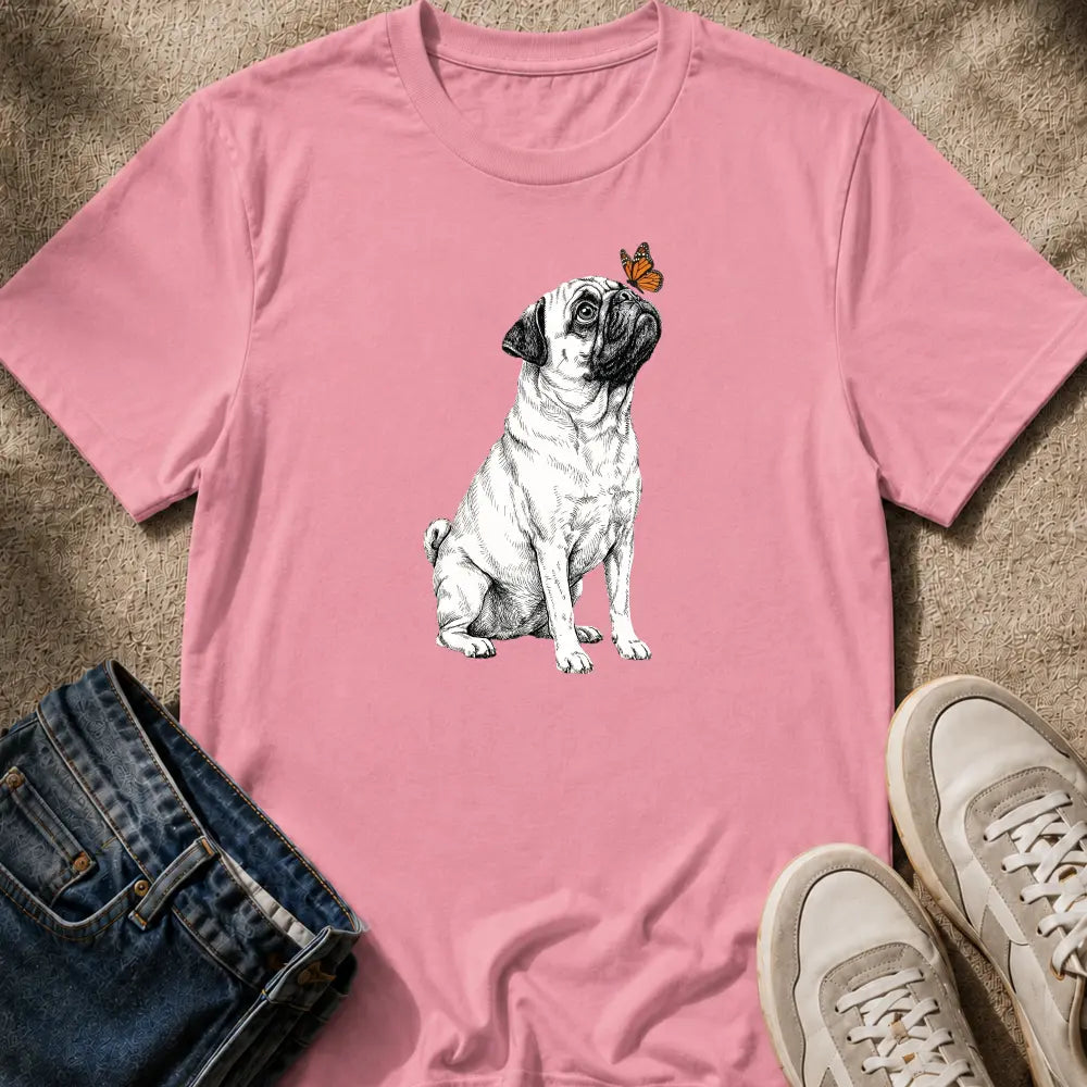 Pug & Butterfly T-Shirt