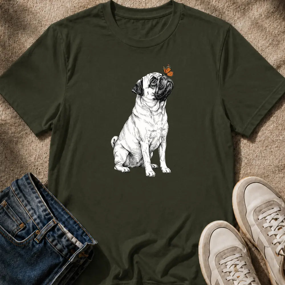 Pug & Butterfly T-Shirt