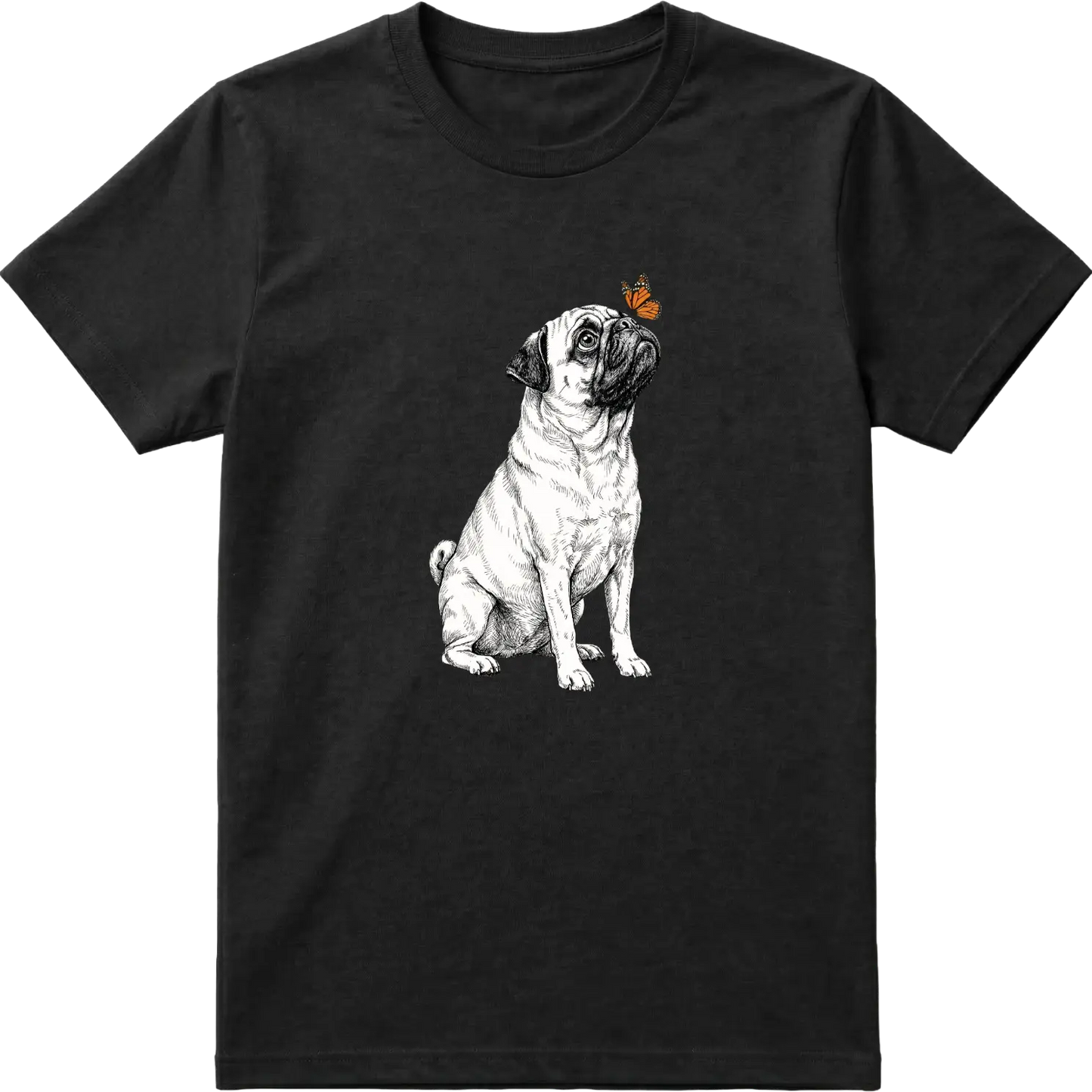 Pug & Butterfly T-Shirt