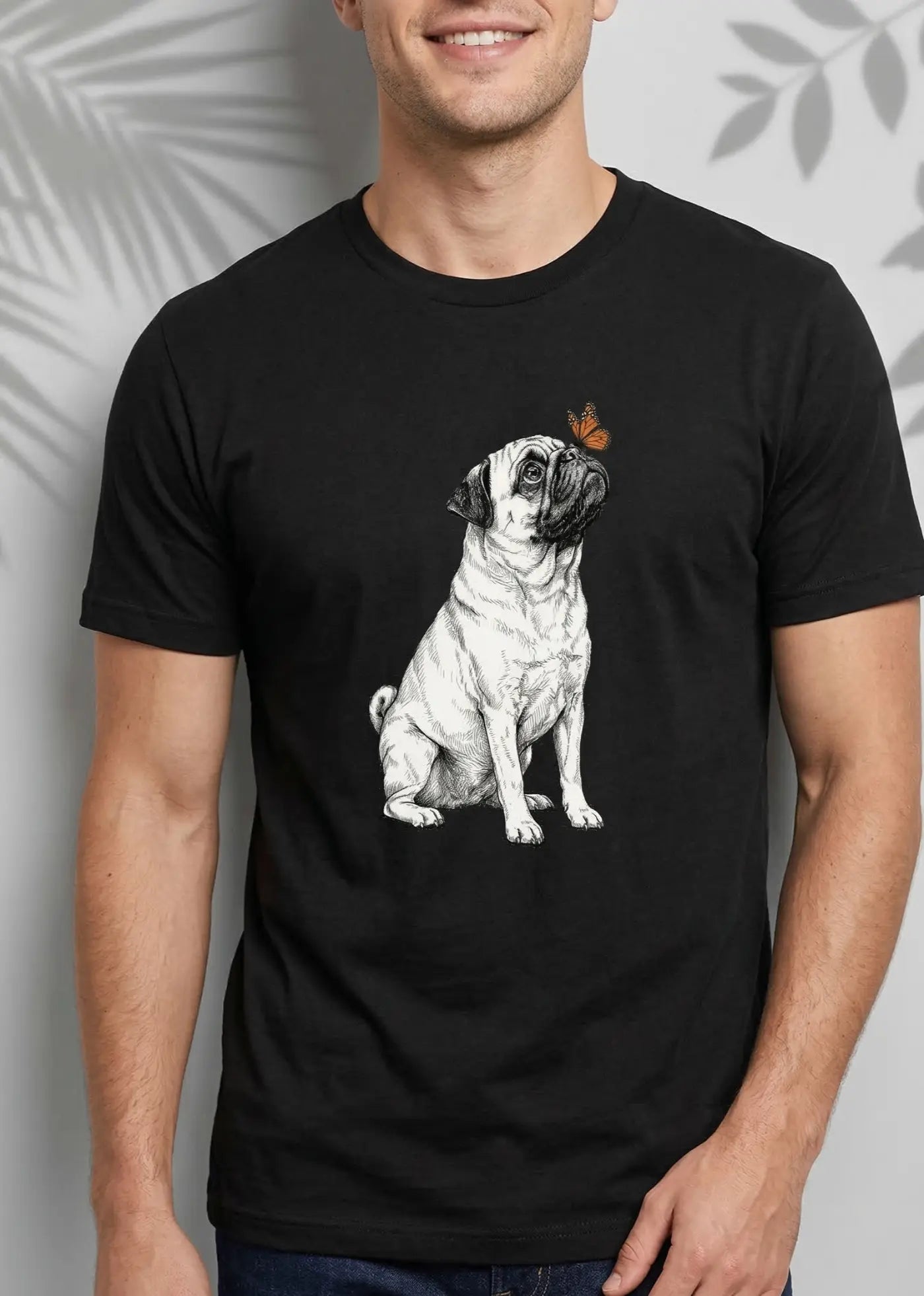 Pug & Butterfly T-Shirt