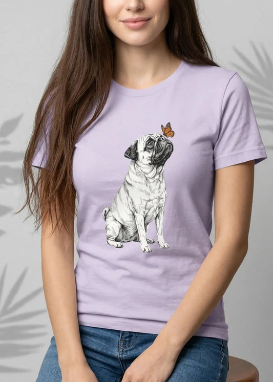 Pug & Butterfly T-Shirt