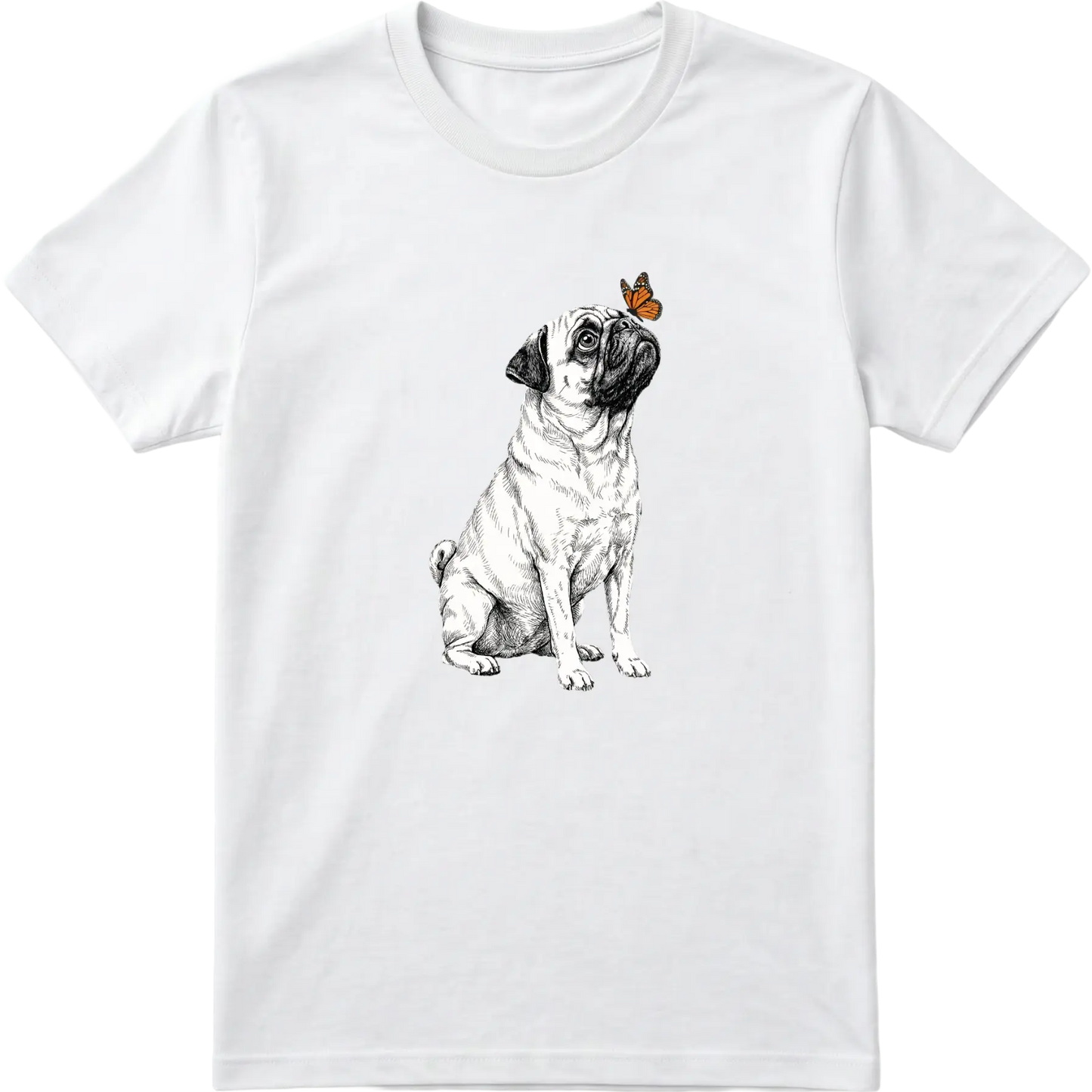 Pug & Butterfly T-Shirt