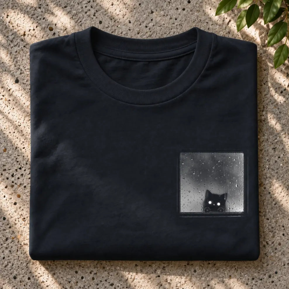 Rainy Window Cat T-Shirt