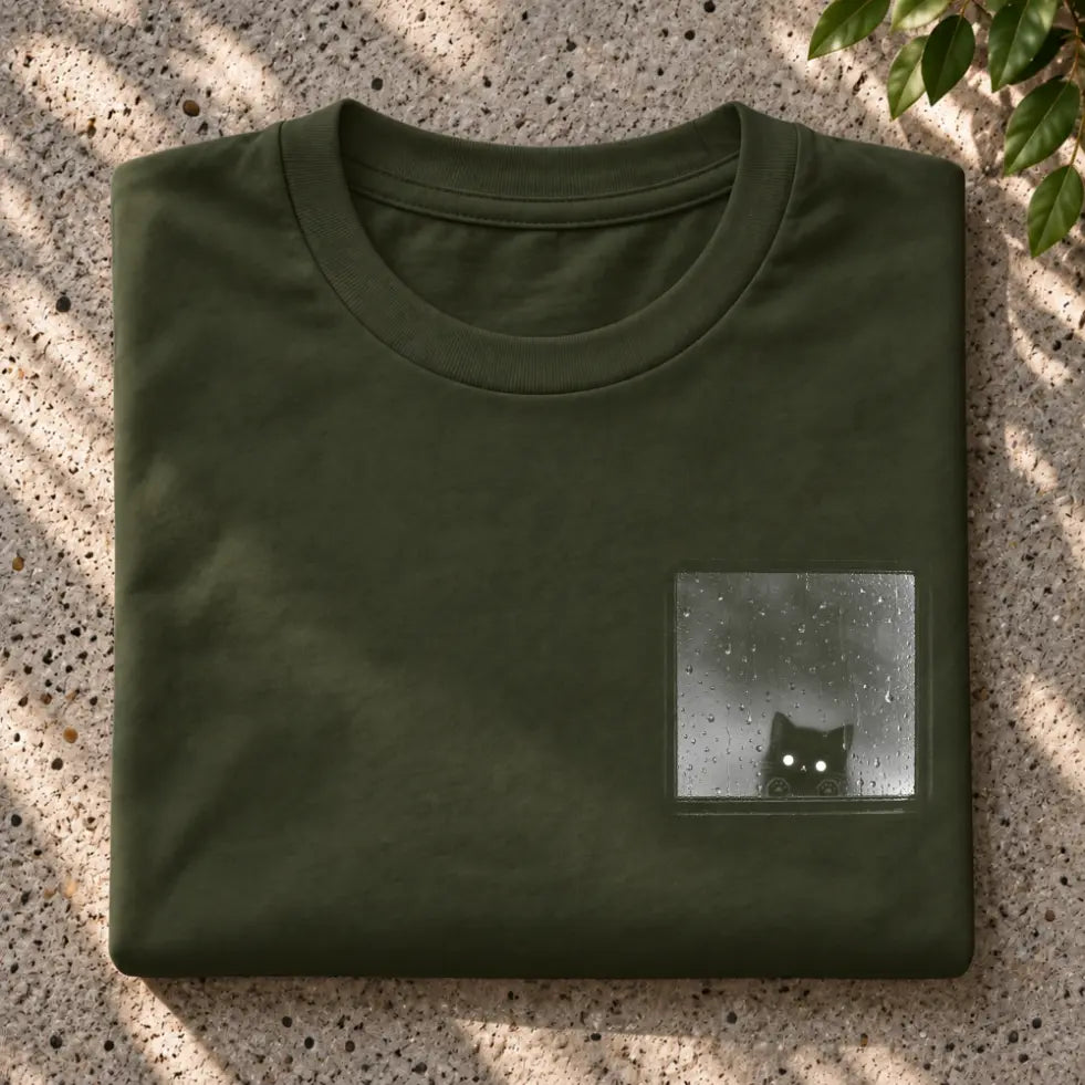 Rainy Window Cat T-Shirt