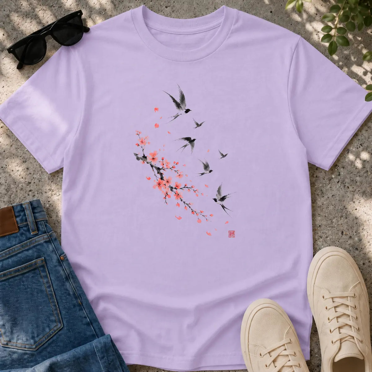 Swallow & Cherry Blossom T-Shirt