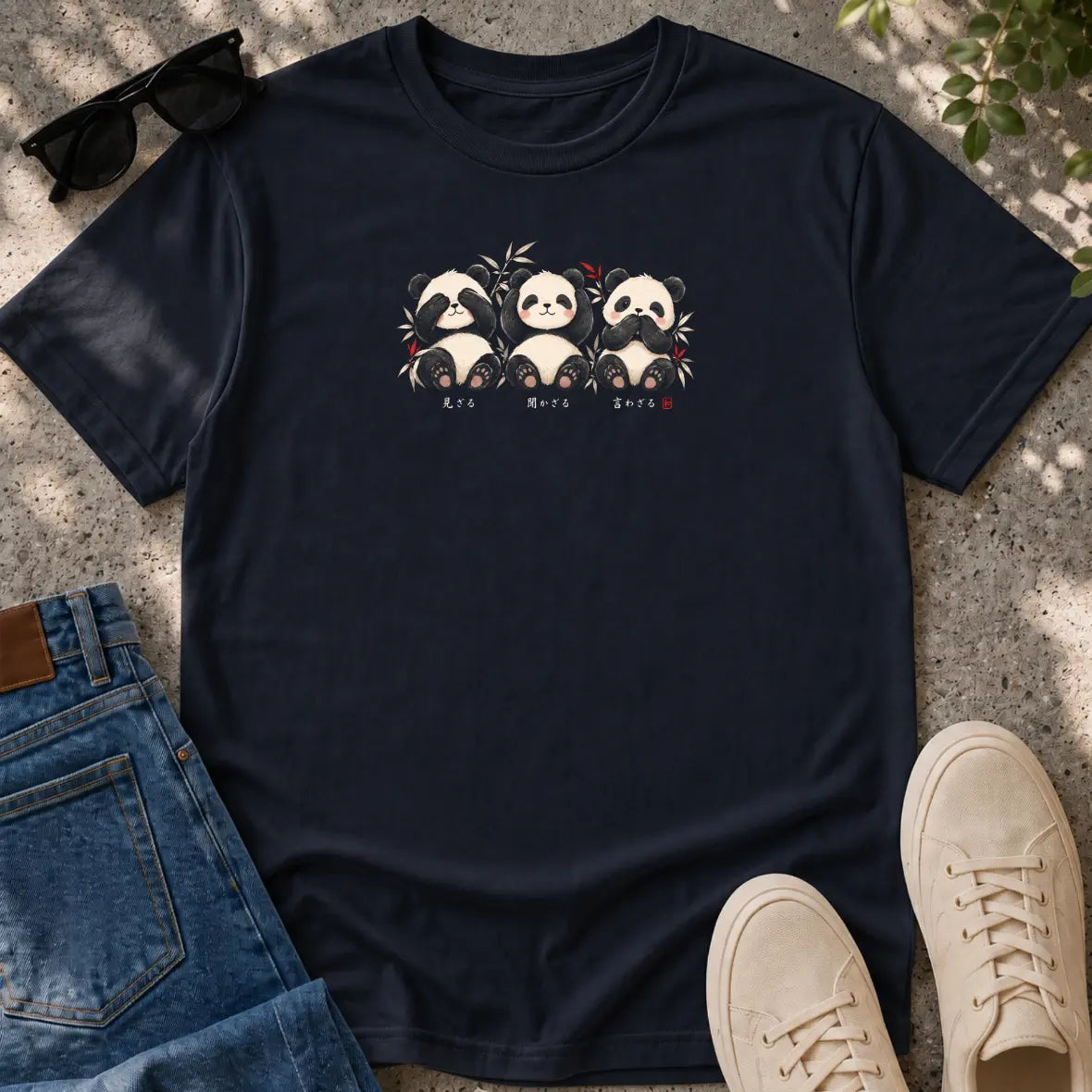 Three Wise Pandas T-Shirt